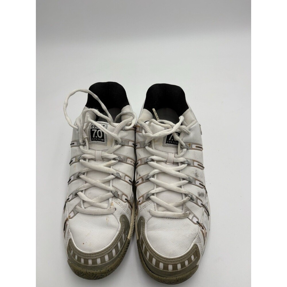 K-Swiss 7.0 System Men's Size 12 White Gray Tennis Shoes Sneakers